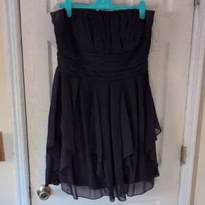 David's Bridal Black Strapless Dress
